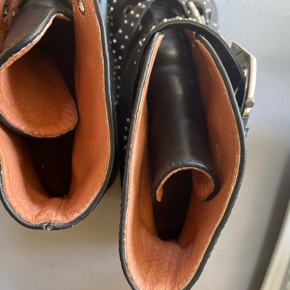 Studded strappy Black Ankle Boots - Picture 5 of 7